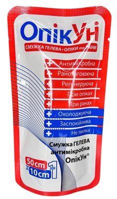 Пов'язка гелева антимікробна &laquo;ОпікУн&raquo; (50x10 см)  5010 фото