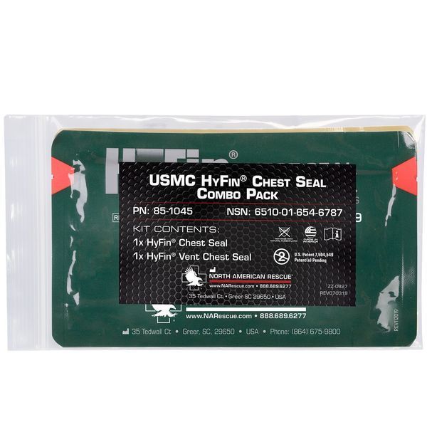 Оклюзійна наліпка HyFin Chest Seal Combo Pack 002909 фото