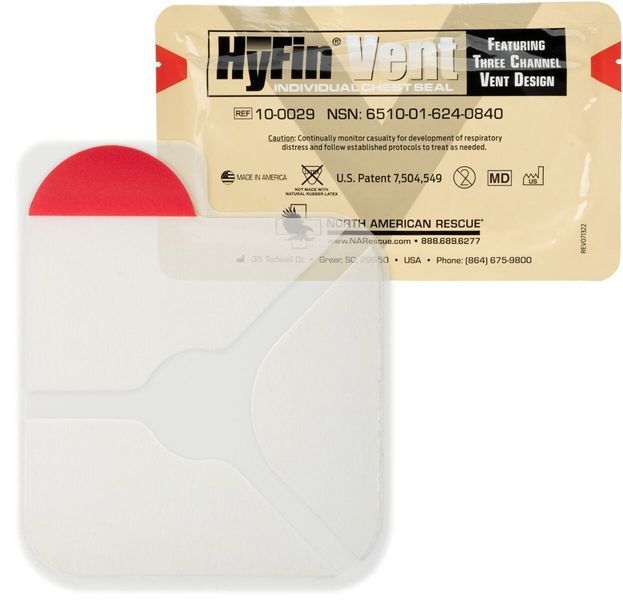 Оклюзійна наліпка HyFin Chest Seal Combo Pack 002909 фото