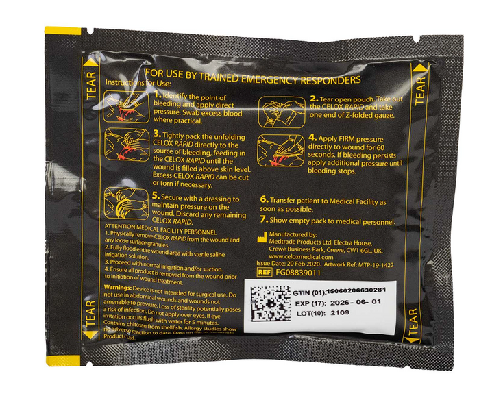 Celox Rapid Hemostatic Gauze 300069 фото