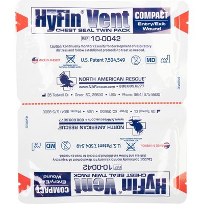 Оклюзійна пов'язка HYFIN VENT COMPACT CHEST SEAL TWIN PACK 00000000009 фото