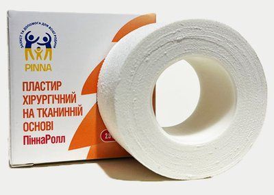 Пластир на тканій основі хірургічний (2,5см х5м) ТМ PINNA 002517505 фото